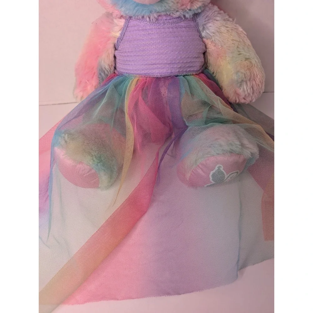 Build A Bear Beary Fairy Friend Pastel Bear Plush Stuffed Animal Tie Dye Dress